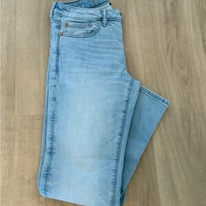 American Eagle Outfitters Light Blue Straight Leg Jeans